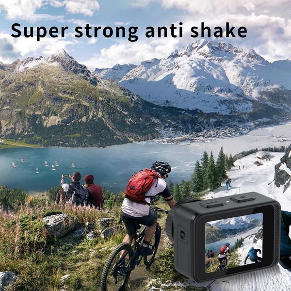 4K 60FPS akciókamera, 24MP WiFi sportkamera