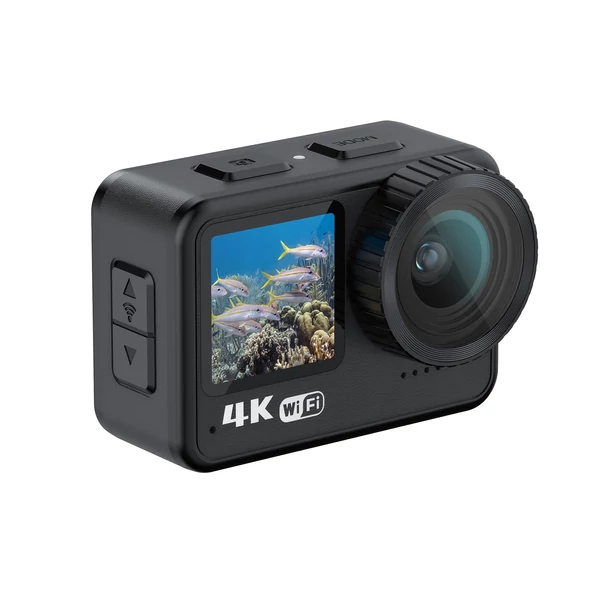 4K 60FPS akciókamera, 24MP WiFi sportkamera