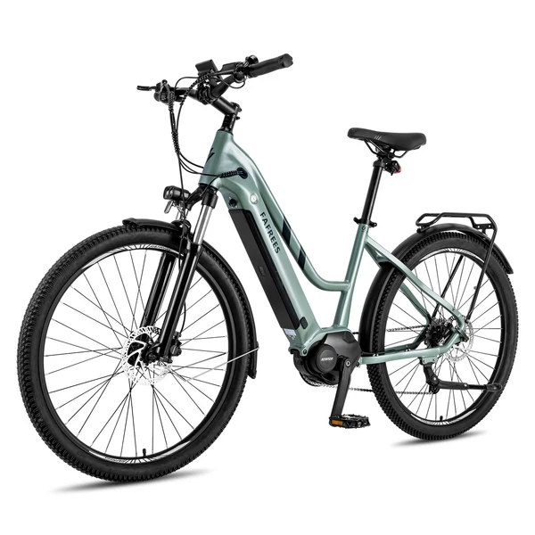 FAFREES FM8 elektromos kerékpár, 27,5 hüvelykes léggumik, 250 W-os középhajtású motor - Zöld