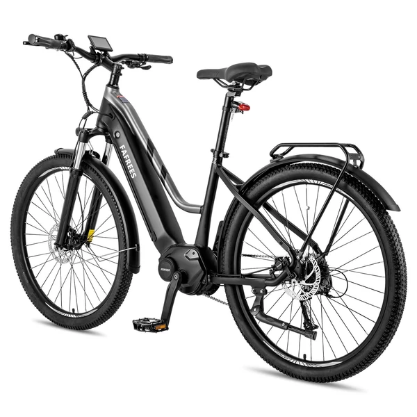 FAFREES FM8 elektromos kerékpár, 27,5 hüvelykes léggumik, 250 W-os középhajtású motor - Fekete
