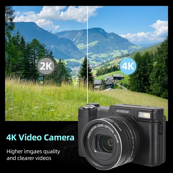 Andoer CD-R5 4K digitális fényképezőgép, digitális videokamera