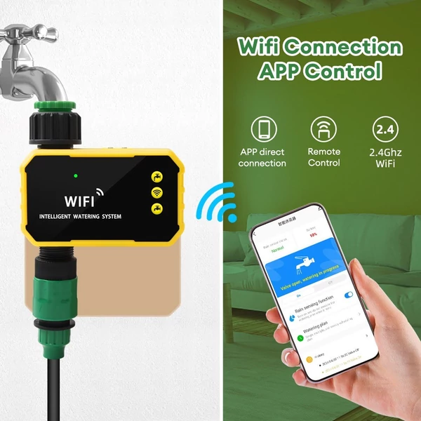 Tuya WiFI intelligens kerti öntözésvezérlő eszköz, automatikus víztakarékosság