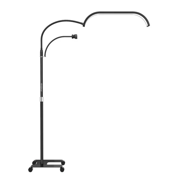 Andoer HD-63X 30 W LED töltőlámpa, 20 hüvelykes padló LED videolámpa, szépség állólámpa - Fekete