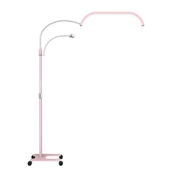 Andoer HD-63X 30 W LED töltőlámpa, 20 hüvelykes padló LED videolámpa, szépség állólámpa - Pink