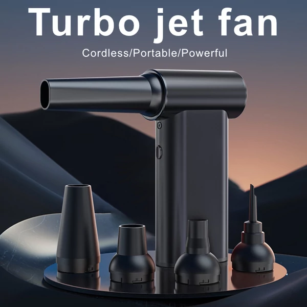 Hordozható elektromos turbóventilátor, kézi turbófúvókás ventilátor fúvófejekkel Vákuumos zsák fúvókák úszógyűrűs fúvókával