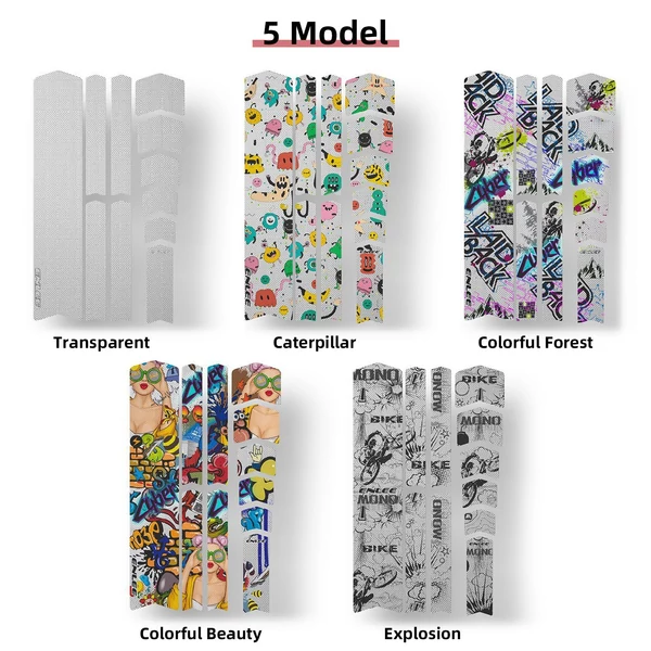 ENLEE kerékpárváz védő, kiváló minőségű 3D PVC, könnyű barkács dekoráció - Típus 4