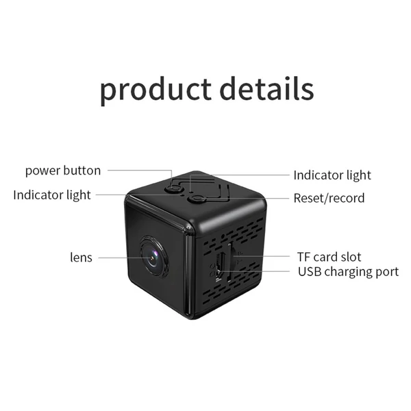 X6D Mini 1080P vezeték nélküli monitoros kamera, intelligens videokamera