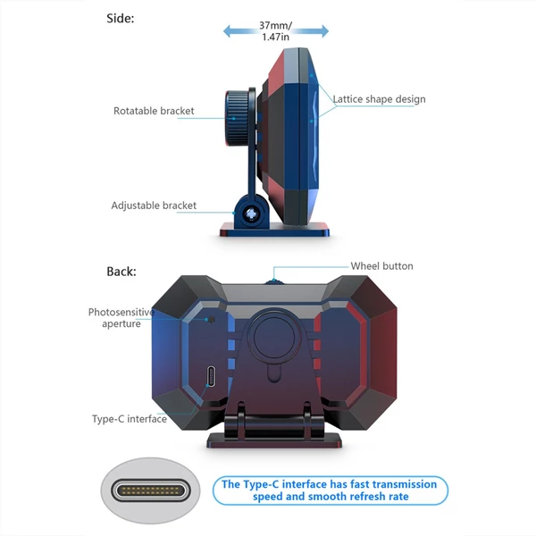 3,5 hüvelykes univerzális autós Head Up kijelző, OBDⅡ GPS sebességmérő