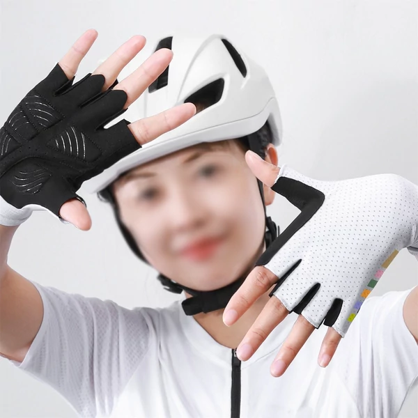 WEST BIKING Kerékpáros kesztyű, félujjas kesztyű - Lila, M-es méret