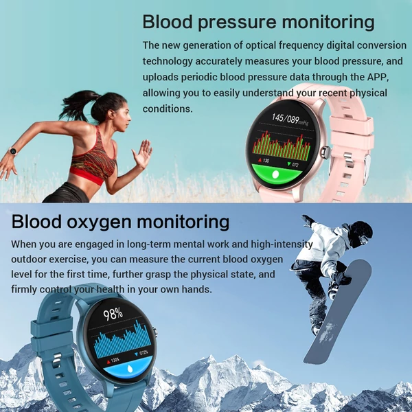 Z2 intelligens sportóra, 1,3 hüvelykes LCD teljes érintőképernyővel - Fekete