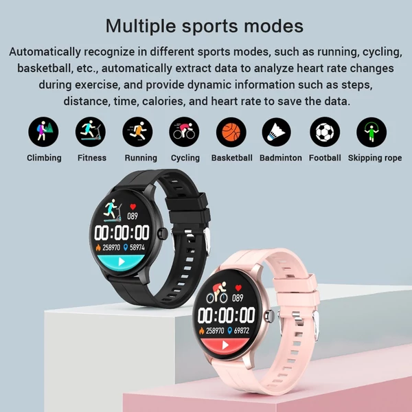 Z2 intelligens sportóra, 1,3 hüvelykes LCD teljes érintőképernyővel - Pink