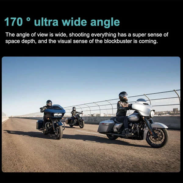 Anytek S50 motoros sisakkamera, nagy tisztaságú, 2K kettős rögzítés érzékelővel