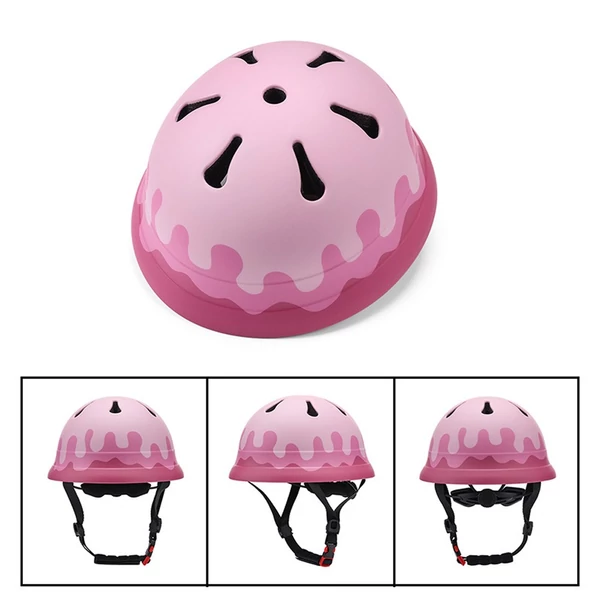 Állítható gyermek kerékpáros sisak, kisgyermek korcsolyázó sisak - Pink