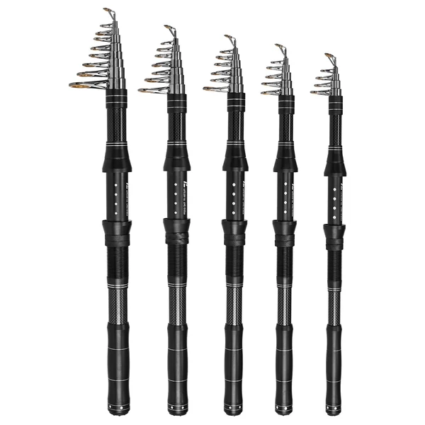 Ultrakönnyű horgászbot és orsó kombó, 2 részes teleszkópos horgászbot pergető orsós készlettel - 2,7m