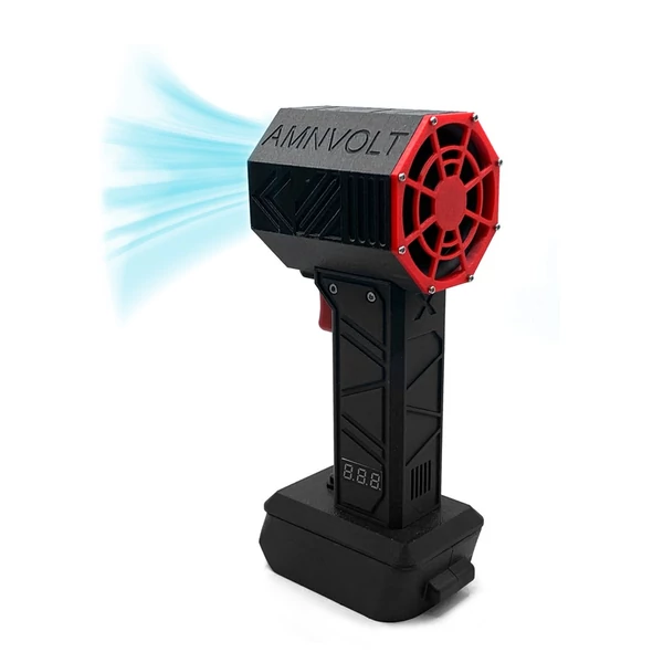 Kézi sugárhajtású ventilátor, 1000 g-os nagy tolóerős, heves ventilátor, 50 mm-es kefe nélküli motor (16,8-21 V-os Dewalt akkumulátorhoz)