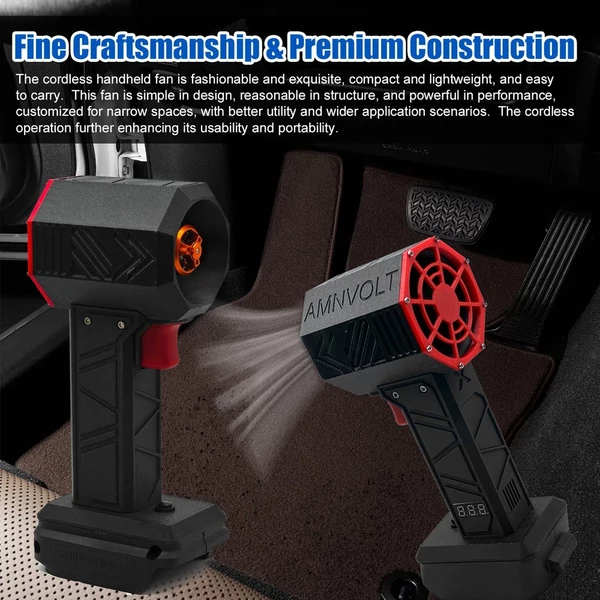 Kézi sugárhajtású ventilátor, 1000 g-os nagy tolóerős, heves ventilátor, 50 mm-es kefe nélküli motor (16,8-21 V-os Dewalt akkumulátorhoz)