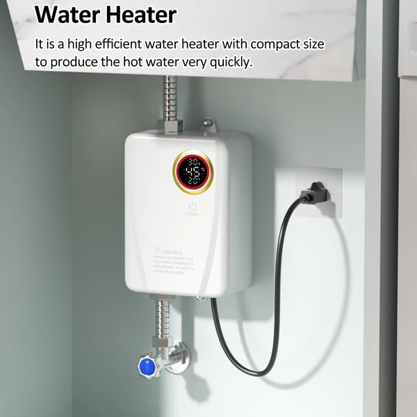 Azonnali vízmelegítő, 3500W 220V - Fehér