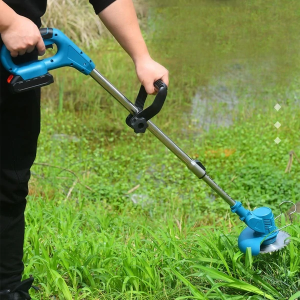21 V-os teleszkópos kézi akkumulátoros fűnyíró (2 db 1500 mAh lítium akkumulátor)