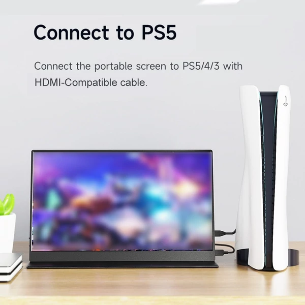15 hüvelykes hordozható monitor, FHD1080P IPS játék kijelző