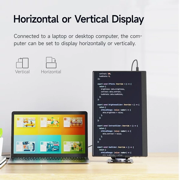 15 hüvelykes hordozható monitor, FHD1080P IPS játék kijelző