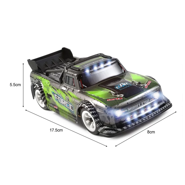 WLtoys 284131 1/28 rövid teherautó, 2,4 GHz-es RC versenyautó - 2 akkumulátor