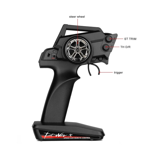 WLtoys 284131 1/28 rövid teherautó, 2,4 GHz-es RC versenyautó - 2 akkumulátor