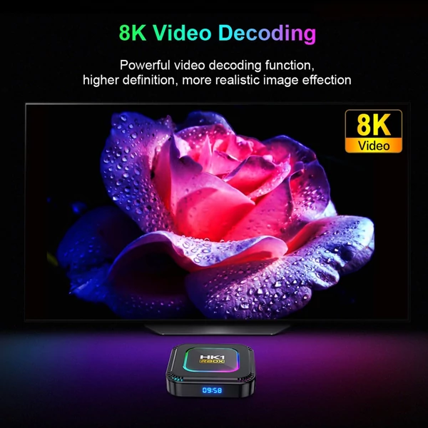 HK1 RBOX K8 Android 13.0 Smart TV Box, RK3528 UHD 4K médialejátszó - 16GB