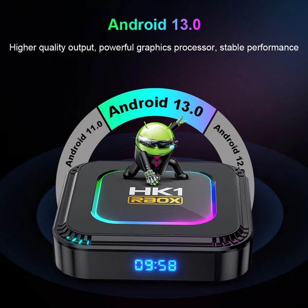 HK1 RBOX K8 Android 13.0 Smart TV Box, RK3528 UHD 4K médialejátszó - 128GB