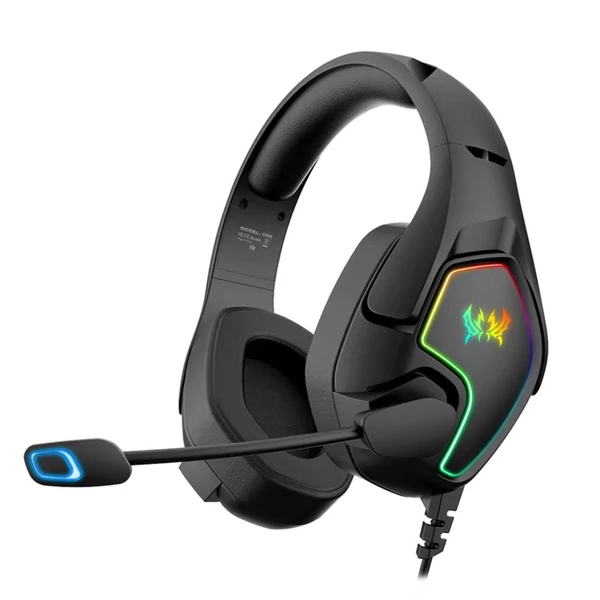 KOTION EACH G3000 3,5 mm, játékhoz fülre helyezhető fejhallgató mikrofonnal, RGB LED lámpa, zajszűrés