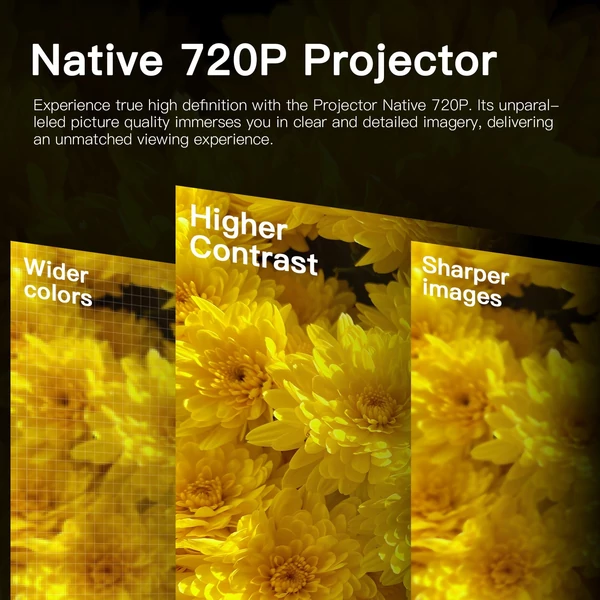 S40 új HD hordozható kivetítő Android 11 otthoni használatra - Fehér