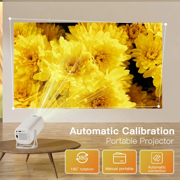 S40 új HD hordozható kivetítő Android 11 otthoni használatra - Fehér