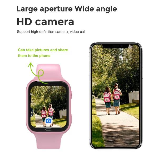 LT34 1,83 hüvelykes IPS érintőképernyős 4G hálózati okosóra kétirányú hívással - Pink