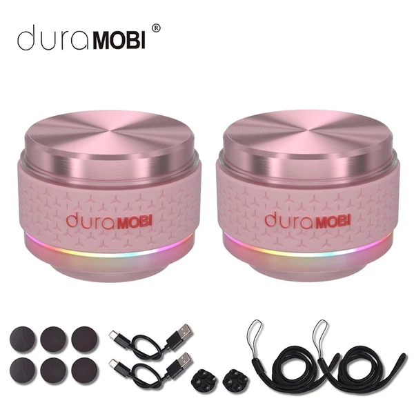 duraMOBI Hum-Pro Mini Bone Conduction vezeték nélküli BT 5.0 hangszóró, EQ mód színes környezeti fénnyel állítható, IP54 vízálló - Pink, 2db