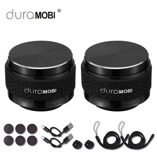 duraMOBI Hum-Pro Mini Bone Conduction vezeték nélküli BT 5.0 hangszóró, EQ mód színes környezeti fénnyel állítható, IP54 vízálló - Fekete, 2db