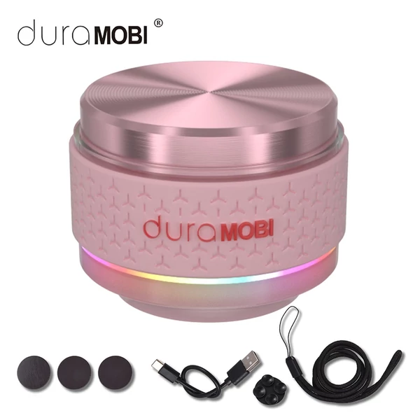 duraMOBI Hum-Pro Mini Bone Conduction vezeték nélküli BT 5.0 hangszóró, EQ mód színes környezeti fénnyel állítható, IP54 vízálló - Pink