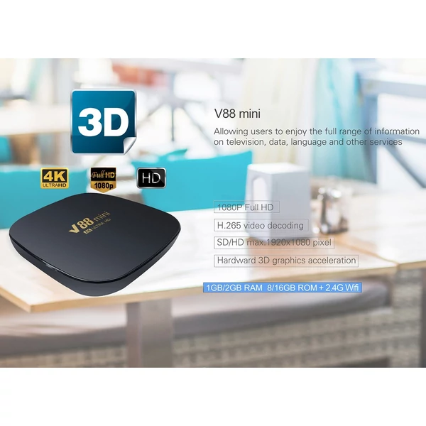 V88mini TV Box 1GB+8GB, Médialejátszó