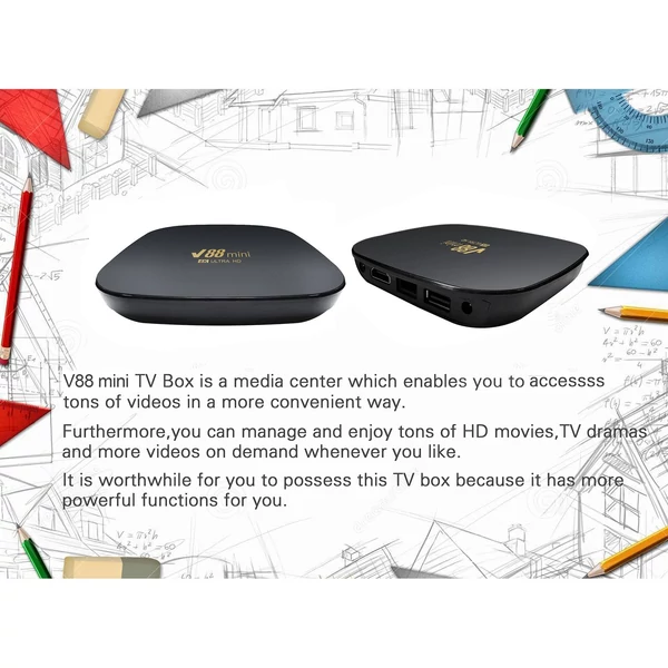 V88mini TV Box 1GB+8GB, Médialejátszó