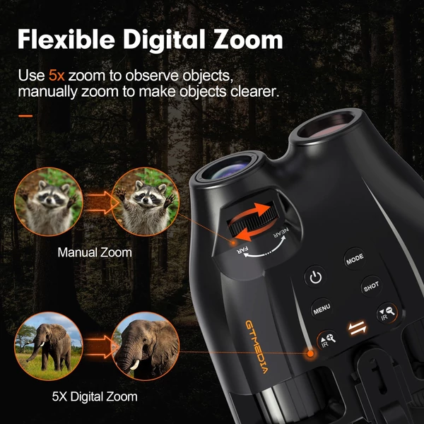 GTMEDIA N4 éjjellátó távcső 7 szintes infravörös fény 5X zoom fotó/videó lejátszás