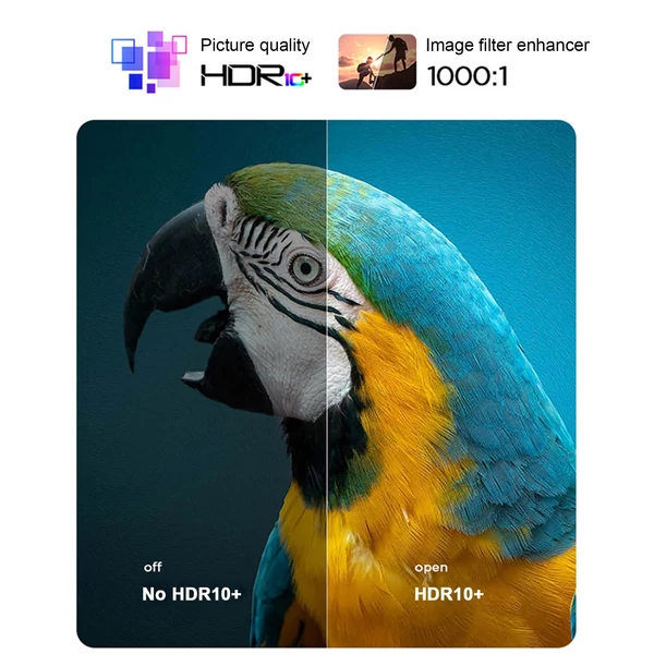 Lenovo T100 hordozható LCD projektor intelligens házimozi 1080P HDR10+ 650ANSI Lumen
