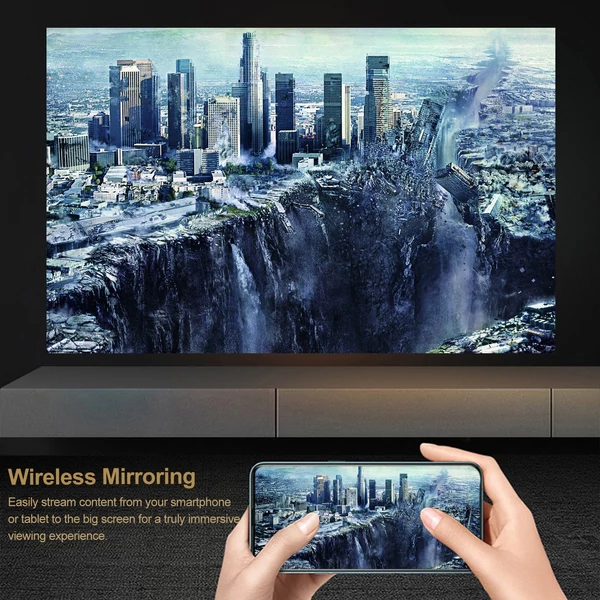 Lenovo T100 hordozható LCD projektor intelligens házimozi 1080P HDR10+ 650ANSI Lumen