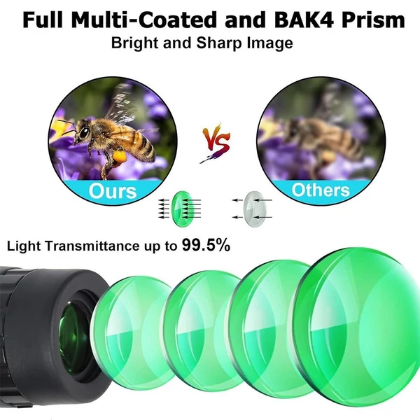 C-002 5X25 távcső 15,8 fokos ultraszéles látószögű