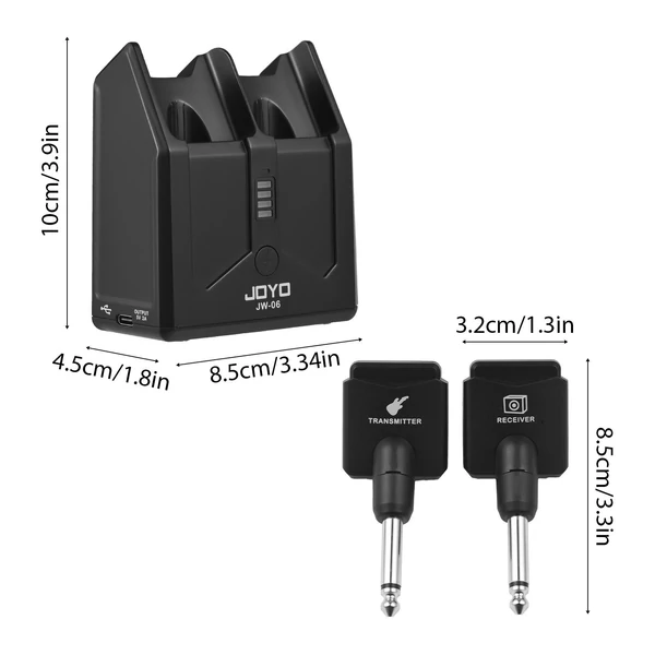 JOYO JW-06 5.8G vezeték nélküli gitárrendszer töltőrekesszel