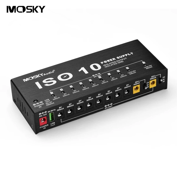 MOSKY ISO-10 hordozható gitárhatású tápegység