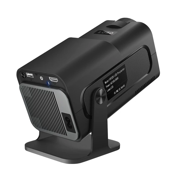 Hordozható intelligens 1080P LCD BT projektor telefonhoz - Fekete
