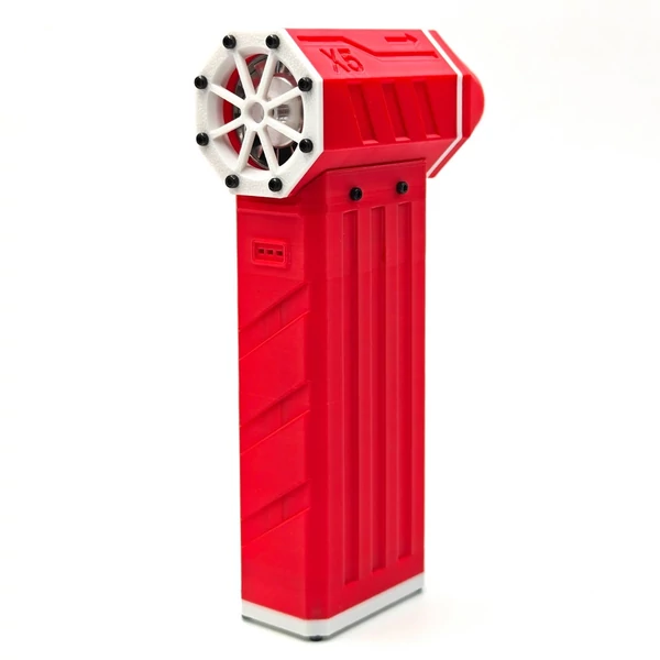 Kézi X5 Jet ventilátor, 130 000 fordulat/perc, 52 m/s szélsebesség, 29 mm-es kefe nélküli motor - Piros