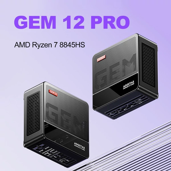 AOOSTAR Mini asztali számítógép, Windows 11PRO, AMD Ryzen™ 7 8845HS – 32G DRR5, 1T SSD