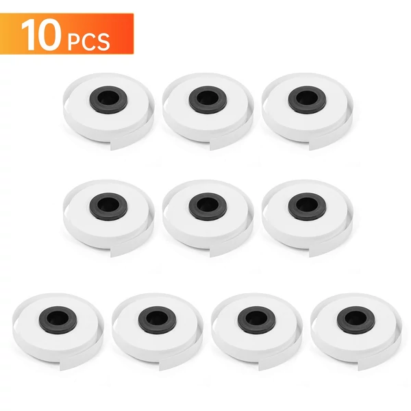 PET címkeszalagok utántöltők MAX LM címkenyomtatókhoz - 9mmx8m (10 db/csomag) - Fehér