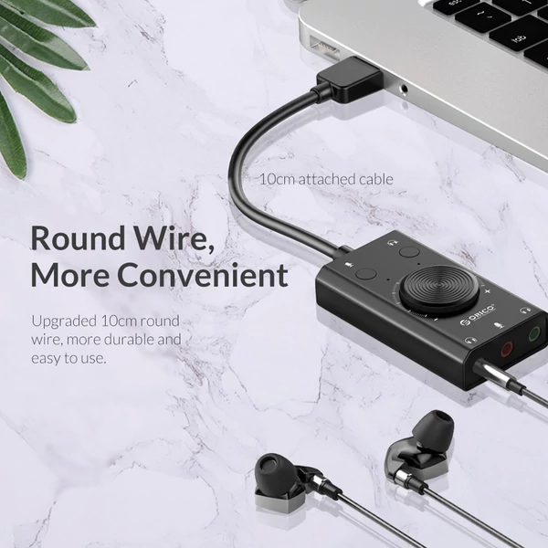 SC2 USB hangkártya, külső fejhallgató asztali számítógép notebook audio konverter hangerő állítható