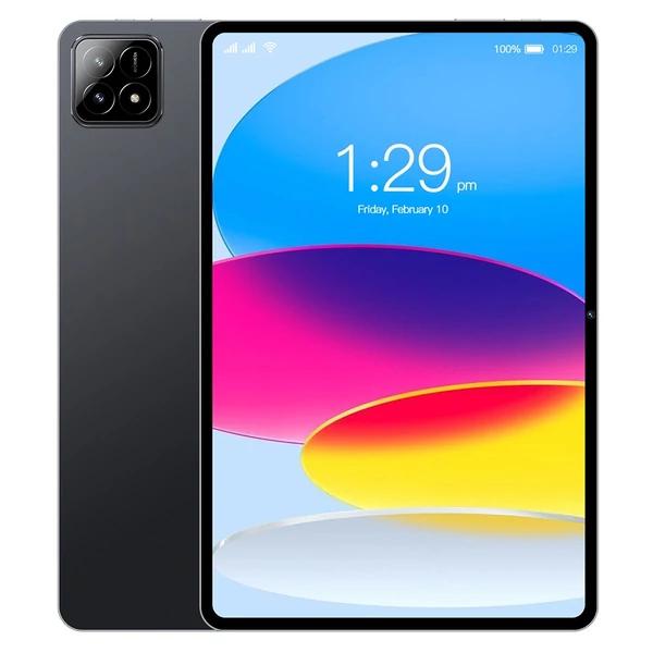 10,1 hüvelykes 1960*1080 nagy tisztaságú táblagép, kettős kamera Android 13, MT6797, 6 GB+128 GB - Fekete