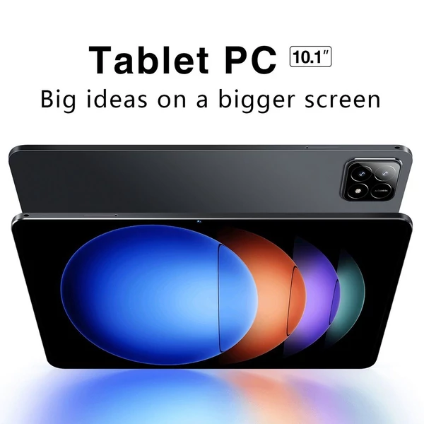 10,1 hüvelykes 1960*1080 nagy tisztaságú táblagép, kettős kamera Android 13, MT6797, 6 GB+128 GB - Fekete